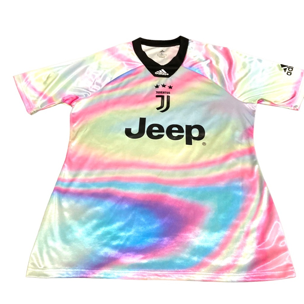 Adidas x EA Sports Jeep Juventus Rainbow soccer jersey Ronaldo #7 men’s large.
